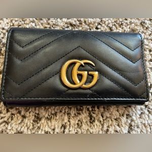 Gucci black wallet marmont preowned